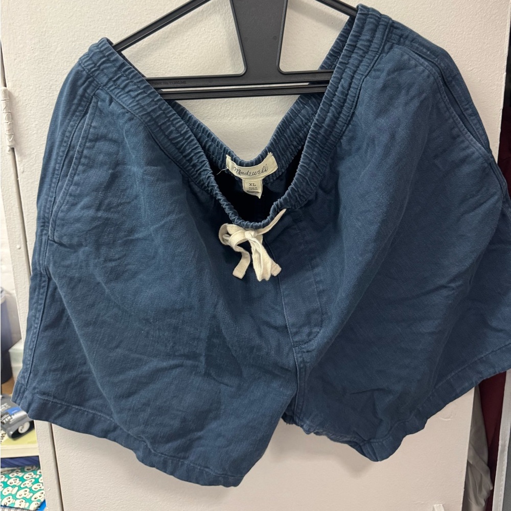 Madewell Blue Drawstring Shorts size XL